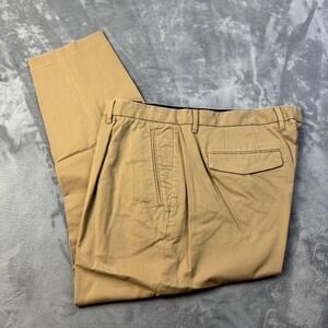 Bonobos Pants Mens 40R Khaki Brown Stretch Pleated Dress Chino Classic Comfort‎